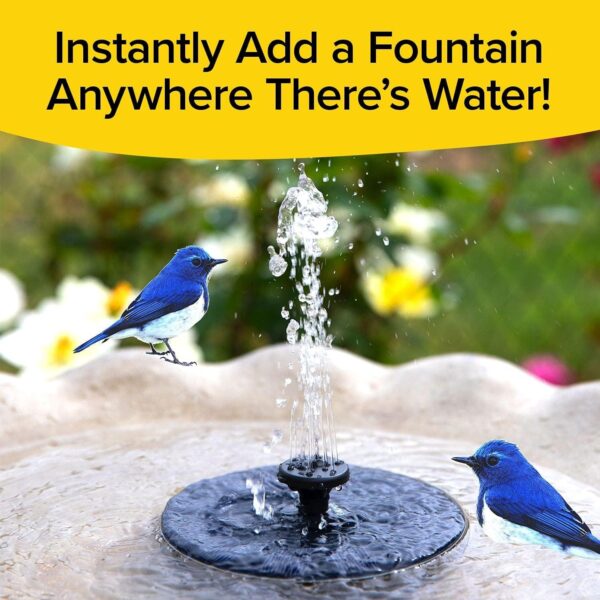 Fast Fountain by Pocket Hose - Solar-Powered - Instantly Adds a Water Feature Virtually Anywhere - 5 Spray Modes - No Installation or Batteries Required - Great for Bird Baths, Pools, Pond & More (1 Pc) - Image 6