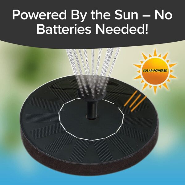 Fast Fountain by Pocket Hose - Solar-Powered - Instantly Adds a Water Feature Virtually Anywhere - 5 Spray Modes - No Installation or Batteries Required - Great for Bird Baths, Pools, Pond & More (1 Pc) - Image 5