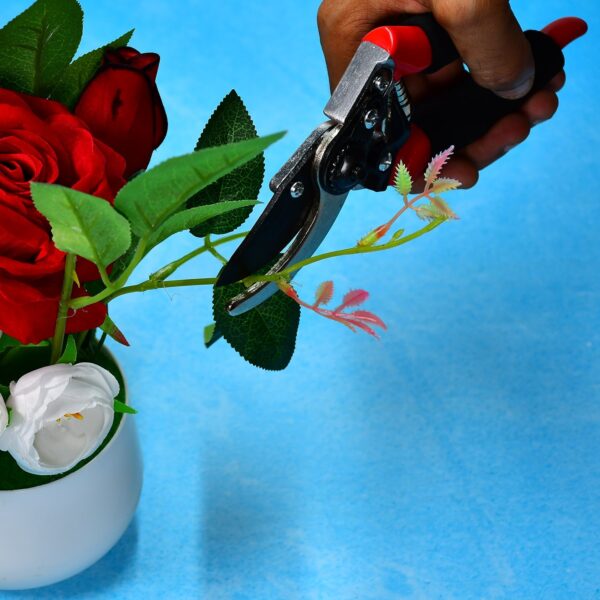 21Cm Red GARDEN SHEARS SHARP CUTTER PRUNERS SCISSOR, PRUNER. - Image 5
