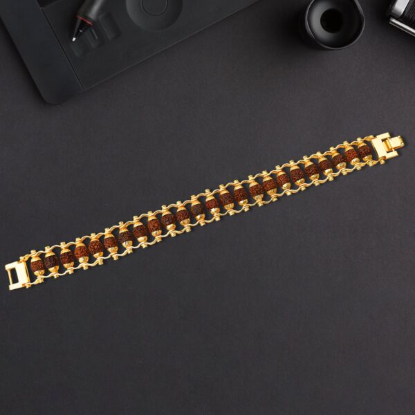 Golden Modern Rudraksha Bracelet (1 Pc) - Image 6
