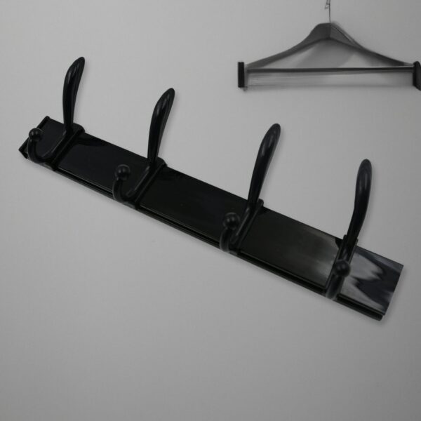 Cloth hanger, Wall Door Hooks Rail for Hanging Clothes for Hanging Hook Rack Rail, Extra Long Coat Hanger Wall Mount for Clothes, Jacket, Hats, 6 Hook With Eco-friendly Liquid Adhesive Glue - Image 5