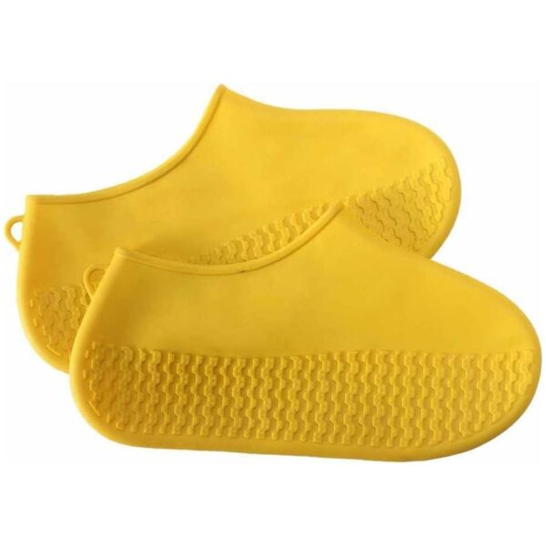 Non-Slip Silicone Rain Reusable Anti skid Waterproof Fordable Boot Shoe Cover (Extra Large Size (XL)/ 1 Pair / Yellow) - Image 4