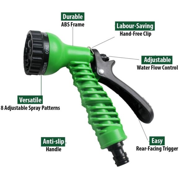 Plastic Garden Hose Nozzle Water Spray Gun Connector Tap Adapter Set - Image 3