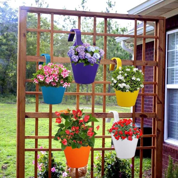 Plastic Hanging Planter Pot, Multicolour, - Image 5