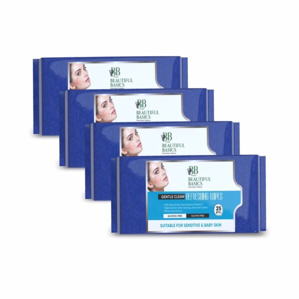 Refreshing Wet Wipes for Face | Facial Cleansing | Refreshing & Skin Hydration| Soothing for skin | pH Balance & Alcohol Free | Nourishing with Fruit extract | 25 Wipes - Image 4