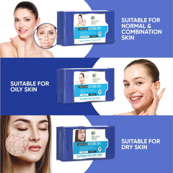 Refreshing Wet Wipes for Face | Facial Cleansing | Refreshing & Skin Hydration| Soothing for skin | pH Balance & Alcohol Free | Nourishing with Fruit extract | 25 Wipes - Image 5